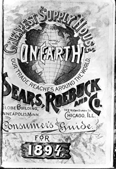 Cover Prints: The front cover of the original 1894 Sears catalog