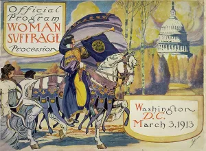 Suffrage Prints: Cover of program for the National American Women's Suffrage Association procession