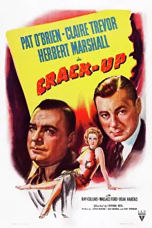 2015 Prints: CRACK-UP, US poster art, from left: Pat O'Brien, Claire Trevor, Herbert Marshall, 1946