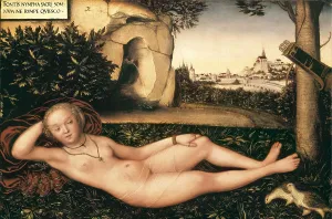 Cranach, Lucas, "the Elder" (1472-1553). The Nymph of the Spring. ca. 1537. Renaissance art. Oil on wood. UNITED STATES OF AMERICA. Washington. National Gallery of Art
