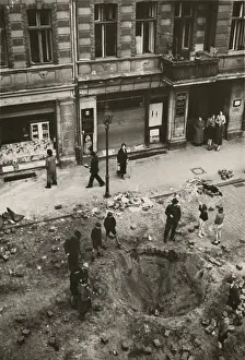 Rs4wn Prints: Crater made by British bomb dropped into downtown Berlin in Oct. 1940