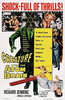 2ev In Prints: CREATURE WITH THE ATOM BRAIN, center right: Richard Denning, 1955