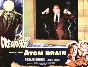 Angela Prints: CREATURE WITH THE ATOM BRAIN, THE, Richard Denning, Angela Stevens, 1955