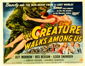 Jeff Prints: THE CREATURE WALKS AMONG US, Leigh Snowden, Jeff Morrow, Rex Reason, 1956, poster art