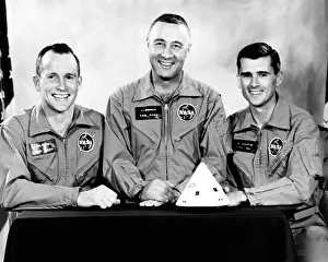 Outer Space Prints: The crew of the first manned Apollo space flight