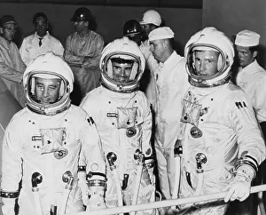 Outer Space Prints: The crew of the first manned Apollo space flight
