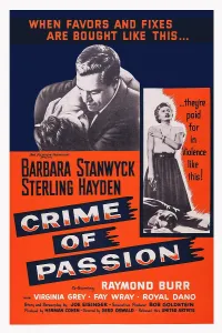 Burr Prints: CRIME OF PASSION, poster art, top l-r: Barbara Stanwyck