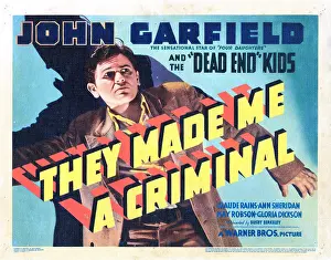 Shadow Prints: THEY MADE ME A CRIMINAL, US lobbycard, John Garfield, 1939