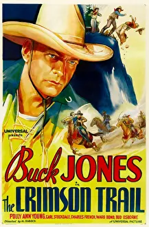 B Western Prints: THE CRIMSON TRAIL, Buck Jones, 1935