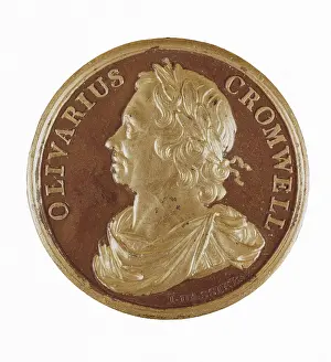 London Prints: CROMWELL, Oliver (1599-1658). Medal
