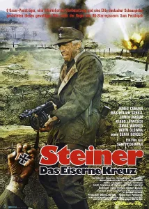 German Poster Prints: CROSS OF IRON, (aka STEINER DAS EISERNE KREUZ), German Poster, James Coburn, 1977