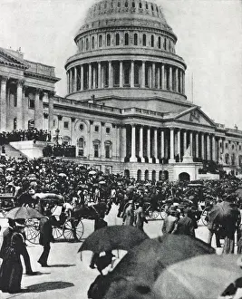 Crowd Prints: Crowd at the Capitol awaiting the arrival of Coxey's army on May 1
