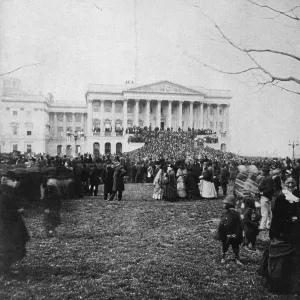 Republican Prints: Crowd on the lawn of the Senate wing of the U