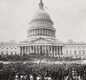 Stand Prints: Crowd outside and atop the US Capitol for the inauguration of President Theodore Roosevelt