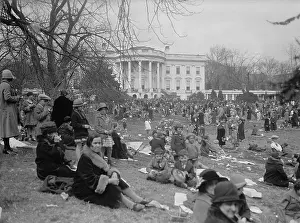 Informal Prints: Crowd of women and children at the Easter Egg Roll at White House