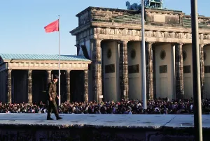 Communism Prints: Crowds of Berliners around the Brandenburg Gate following the structure's official opening on Dec