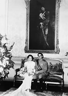 Iranians Prints: Crown Prince Mohammed Reza of Iran and his Egyptian bride