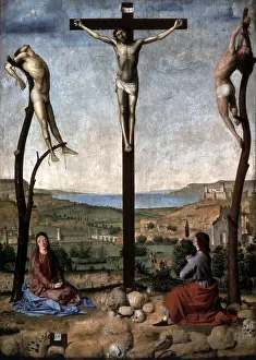 Village Prints: Crucifixion, by Antonello di Antonio also known as Antonello da Messina