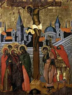 Crucifix Prints: Crucifixion, attributed to Kostantin Shpataraku
