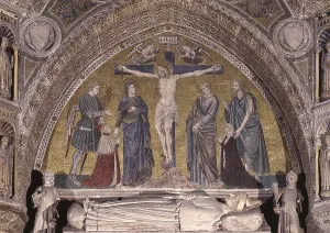 Mosaic Prints: Crucifixion with the Doge Michele Morosini and his Wife