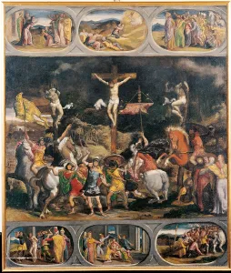 Medium Group Of Animals Prints: Crucifixion with Scenes from the Passion