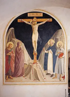 Jerome Prints: The Crucifixion with the Virgin Mary and Saints