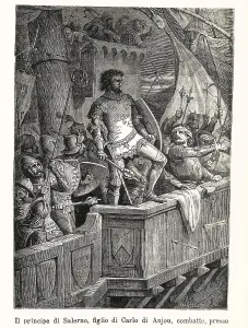Crusade Prints: Crusades. Charles II of Anjou fighting