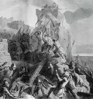 Militarism Prints: Crusades. Engraving. SPAIN. Barcelona