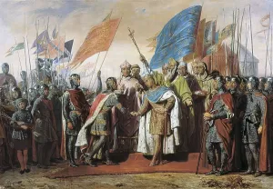 Regal Prints: Crusades. Meeting between Philippe August and Henry II in Gisors (January 21)