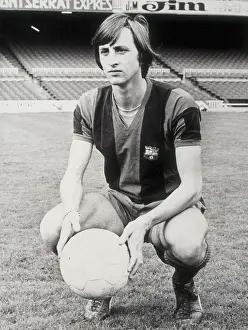 Cruyff Prints: CRUYFF, Johan (1948). Presentation of Johan Cruyff as new player of Barcelona FC (1973)