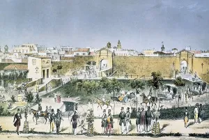 Litography Prints: Cuba (19th c.). Havana. Montserrate Gates