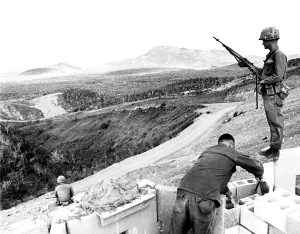 Guarding Prints: Cuban Missile Crisis, U.S. Marines fortifying Suicide Ridge at the Guantanamo Naval Base