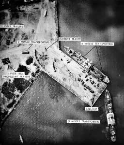 Aerial Photograph Prints: Cuban Missile Crisis: U.S. reconnaissance photo of Soviet missile site at Mariel Naval Port