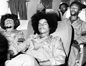 Afro Prints: Cuban rebel soldiers, leaving Santiago de Cuba for Matanzas