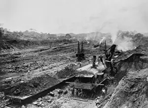 Workers Prints: Culebra Cut looking south from West Bank near Cunette