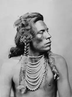 Braids Prints: Curley was a 20 year-old Crow Indian Scout who served with the George Custers Seventh Cavalry