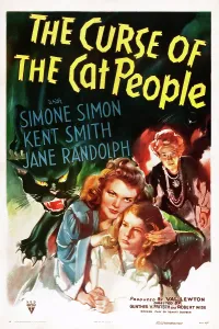 Julia Prints: THE CURSE OF THE CAT PEOPLE, US poster art, Simone Simon, Ann Carter, Julia Dean, 1944