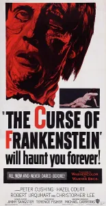 Hammer Horror Prints: THE CURSE OF FRANKENSTEIN, US poster art, Christopher Lee, 1957