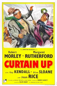 Theater Prints: CURTAIN UP, US poster, Robert Morley, Margaret Rutherford, 1953