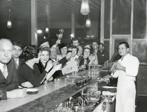 Bars Prints: Customers at a Philadelphia bar after Prohibition's end, Dec. 1933. (BSLOC_2013_8_148)