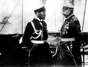 Images Dated 28th February 2007: Czar Nicholas II of Russia with Kaiser Wilhelm II of Germany