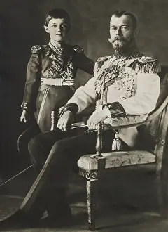 Epaulets Prints: Czar Nicholas II, and son and heir apparent