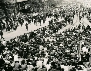 Social Movement Prints: Czechoslovakia. Prague Spring. Popular protest due to the Soviet invasion of the country (August 1968)