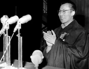 Clapping Prints: The Dalai Lama addresses an audience during the inauguration ceremony of the preparatory committee for the region of