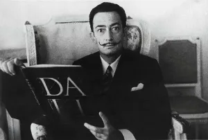 Dali Prints: DALI, Salvador (1904-1989). Portrait of Salvador Dali published in ABC newspaper in 1948