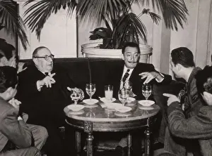 Insidesscene Prints: DALI, Salvador (1904-1989). Salvador Dali gathered with Mr