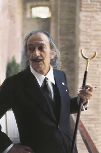 Dali Prints: DALI, Salvador (1904-1989). Salvador Dali at the Teatro Museo of Figueres in 1976