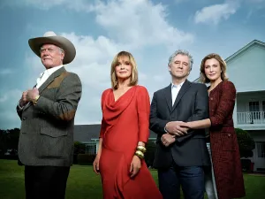 Spin Off Prints: DALLAS, (from left): Larry Hagman