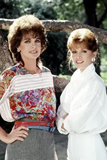 Linda Prints: DALLAS, from left, Linda Gray, Victoria Principal, 1978-91 (1983 photo)