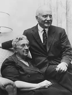 Mystery Prints: Dame Agatha Christie & husband Sir Max Mallowan in 1975
